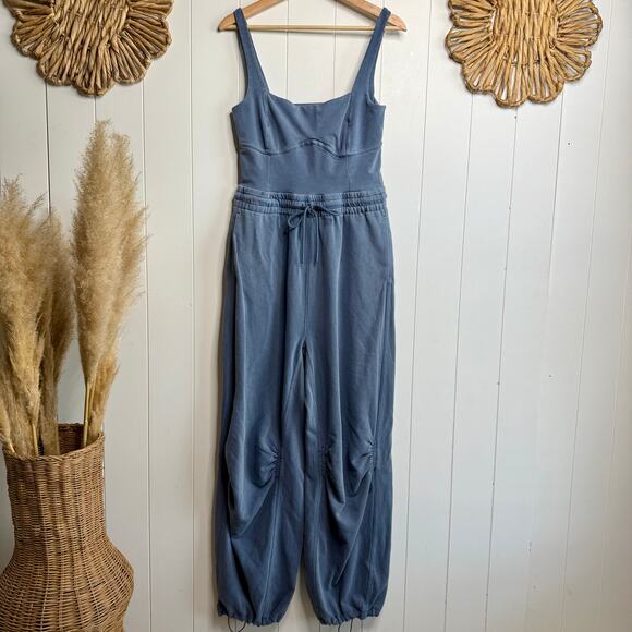 Free People jumpsuit one-piece romper stretchy casual Large - Picture 2 of 9